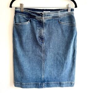 Jones Sport Stretch Denim Pencil Skirt Size 4 Classic Jean Skirt